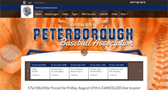 Desktop Screenshot of peterboroughbaseball.ca