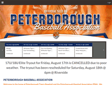 Tablet Screenshot of peterboroughbaseball.ca
